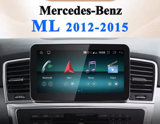 8,4 Für Mercedes M Klasse W166 Android 14 Touchscreen GPS Navi mit CarPlay & Android Auto – Produktbild